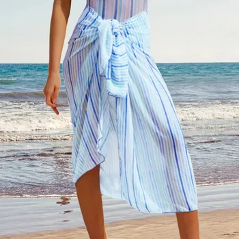 2020 Bikini Osłony Artystycznej Plaża Strój Jednolity Bluzka z falbankami Letnie Plażowe Spódnica koronkowa Spódnica Tunika Kobiety strój Kąpielowy Zatuszować