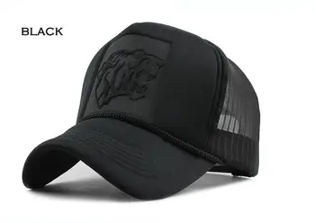 2021 Hip-Hop Czarny Leopard print Zakrzywione czapki Letnie Netto Snapback Kapelusze Dla kobiet, Mężczyzn Casquette Trucker Cap#XW06