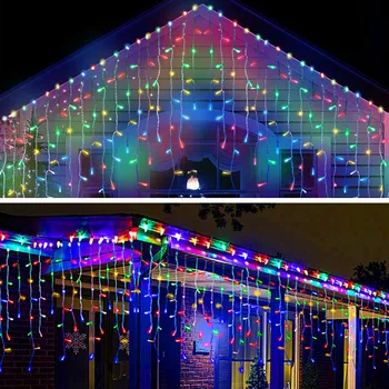 220V Christmas LED lamp Waterfall lights Droop 0.3 m-0.6 m light Curtain Wedding garden holiday party decoration Color Light strip