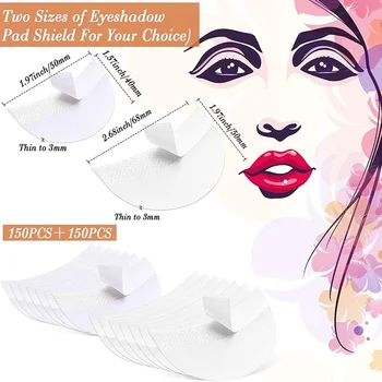 300 szt Eyeshadow Pad White Eyeshadow Shield Eyeshadow Patches Under Eye Pads, aby zapobiec pozostałości Makijażu, Przedłużanie Rzęs