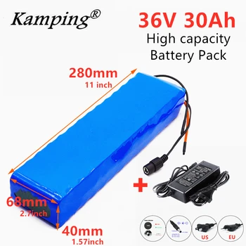 36V 10s3p 30Ah e bike Battery Pack 18650 Li-Ion Battery 350w 500W High Power and Capacity 42V Motorcycle Scooter with Charger