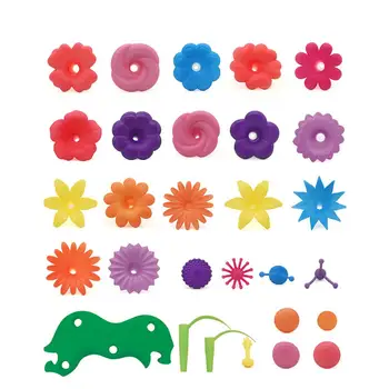 46 szt./kpl. DIY Kolorowe Kwiaty Ogrodowe Klocki Edukacyjne Zabawki dla Dzieci