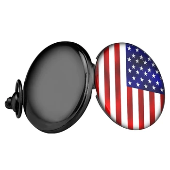 Amerykańska flaga Niebieska linia Stanach Zjednoczonych Gwiazdy i paski Banderą USA Kwarcowy Zegarek Łańcuch Godzin Pamiątkowe zegarki Prezenty