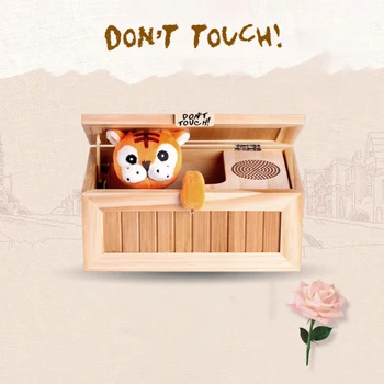 Drewniana Bezużyteczna Skrzynia Bezużyteczna Maszyna Mały Tygrys Wyciągnął Rękę Wyłącz Pudełko Fidget Zabawki Dla Dorosłych Prezent Dla Dzieci Zabawki Dla Dzieci
