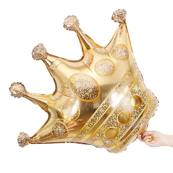 Korona złoto, różowe złoto, kieliszek wina butelka wina folia aluminiowa balon wakacje dekoracje urodzinowe piłkę książę księżniczka dzieci