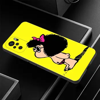 Mafalda Soft Funda for Redmi K40 Plus 9A 9C 9T Coque Etui do telefonu Redmi Note 10 Pro Max 9 9s 8t 9t 7 Pokrywa