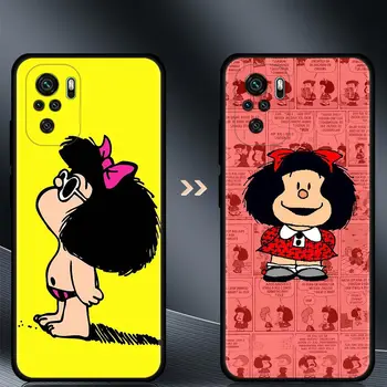 Mafalda Soft Funda for Redmi K40 Plus 9A 9C 9T Coque Etui do telefonu Redmi Note 10 Pro Max 9 9s 8t 9t 7 Pokrywa