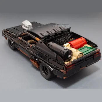 Nowy 1510ШТ Film z Serii Mad Black Interceptor Max Muscle Car Supercar MOC-35846 Techniczne Klocki Cegły Zabawki dla Dzieci Prezent