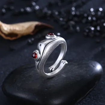Retro Żaba Zwierząt Pierścienie Dla Kobiet Lady Bezbarwny Otwieranie Regulowany Pierścień Moda Otwarte Pierścień Partii Biżuteria Prezenty